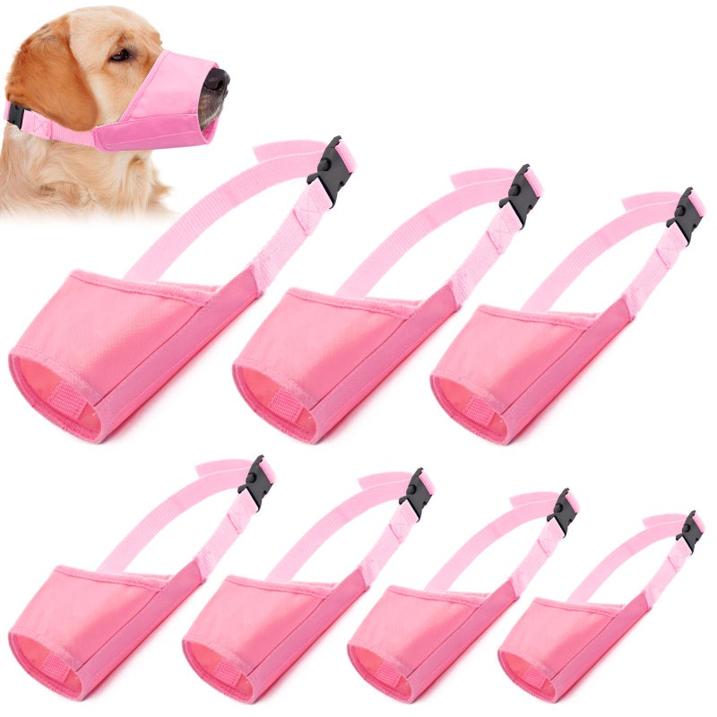 Coppthinktu Dog Muzzle Suit - 7PCS Adjustable Muzzles for Small, Medium & Large Dogs - Soft, Comfortable Mouth Cover for Long Snout - Image 1